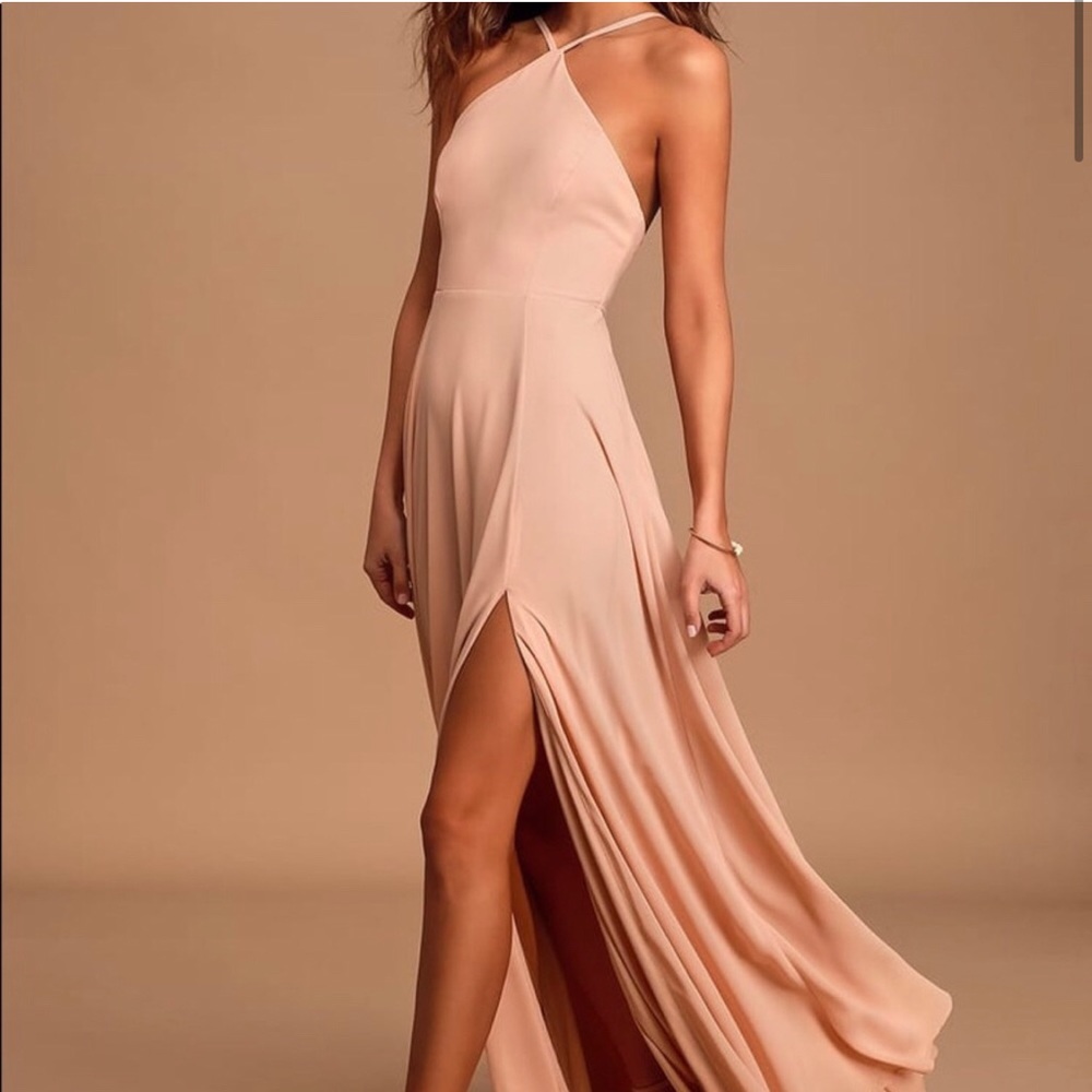 Lulu’s Absolutely Breathtaking Maxi Dress Blush Pink